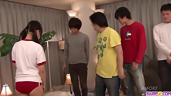 Ryo Asaka Receives Oral Sex And Facial From Multiple Men In Japanese Orgy