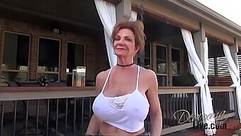 Old Milf Deauxma Gets A Big Cumshot In Pool