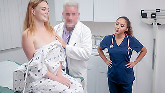 A Doctor And His Nurse Provide Extra Attention To A Curvy Woman'S Intimate Area In This Pervdoctor Video