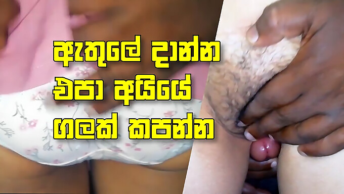 Desi girl from Sri Lanka gets her leg fucked by a guy