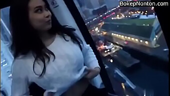 Stunning Indonesian Teen Exposes Her Large Natural Breasts In Public