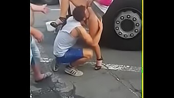 Public Encounter: Man Pleasures Woman With Oral Sex