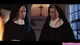 Two blonde nuns indulging in mutual oral pleasure