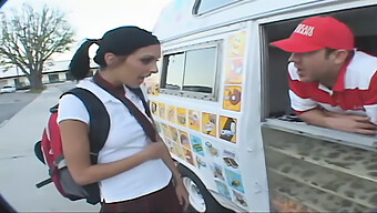 Teenagers Indulge In Ice Cream And Sexual Favors With An Adult Seller In Hd Video