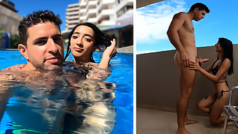 Una Morena Caliente De Argentina Es Recogida En La Piscina Y Llevada A Su Habitación De Hotel Para Tener Sexo