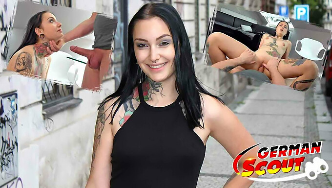 Cercetașul german preia și fute o adolescentă înaltă și tatuată