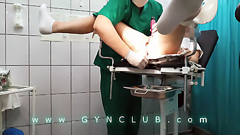 European Bdsm Club Members Enjoy Gyno Chair Pleasure