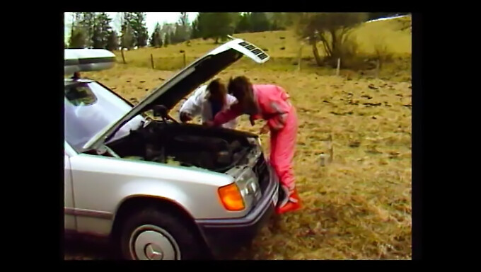 Vintage kayak merkezi, tüylü bir çalı ile seks yapıyor (1986)