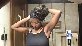 Ebony Wife Cleans Up After Shower