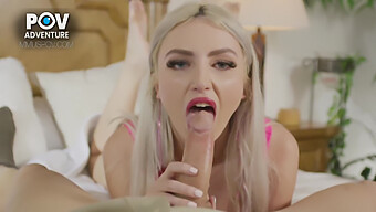 A Blonde Beauty Gives A Sensual Blowjob In A Real Pov Experience