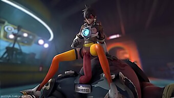 Tracer And Roadhog In An Animated Overwatch Porn Video With Sound