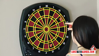 Stunning Women Compete In A Strip Darts Game, Loser Gets Punished