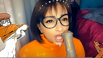 Velma'S Wild Adventure With A Huge Monster - Teasing And Sucking Until Filled With Cum