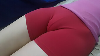 Voyeuristic View Of An Asian Teen'S Tight Pussy In Leggings