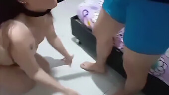 Step Sister Goes Down On Knees To Please Her Step Brother