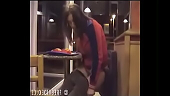 Girl Urinates On Hamburger Joint Floor